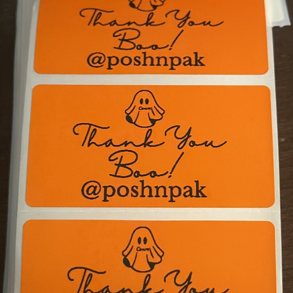 NEW!👻50 Ghost Thank You BOO! custom stickers👻rectangular